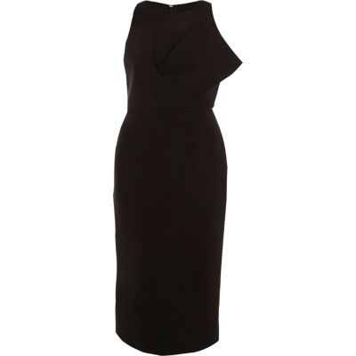 Schwarzes, ärmelloses Bodycon-Kleid
