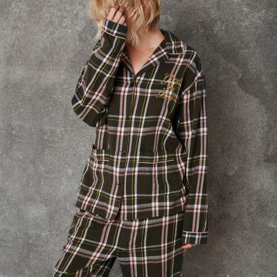 Ashish – Chemise de pyjama verte à carreaux