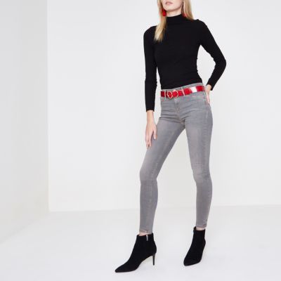 Grey wash skinny Molly jeggings