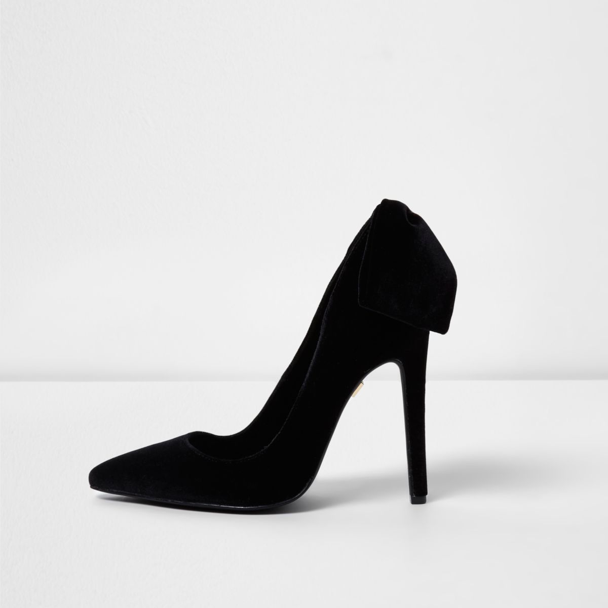 Black velvet bow back court shoes - Gifts - Sale - women