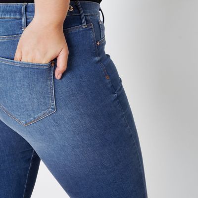 Plus bright blue wash Molly jeggings