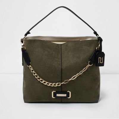 river island chain slouch bag