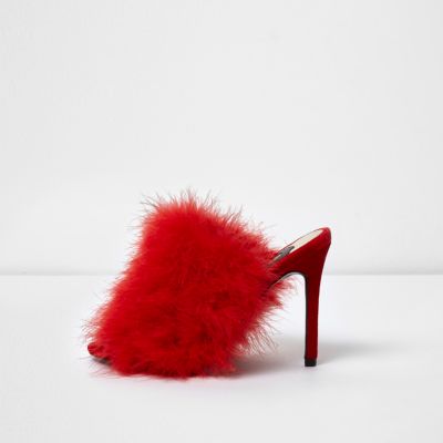 Red feather mules
