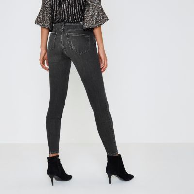 Black Amelie distressed super skinny jeans