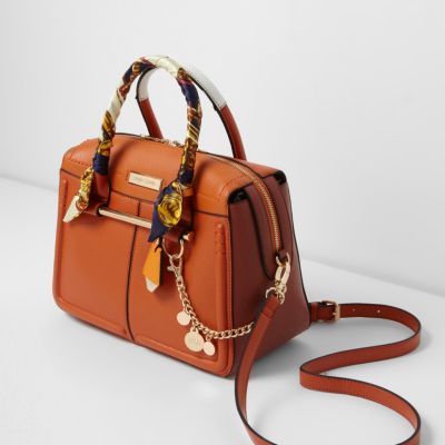 Sac de bowling à bandoulière et poignées foulard orange