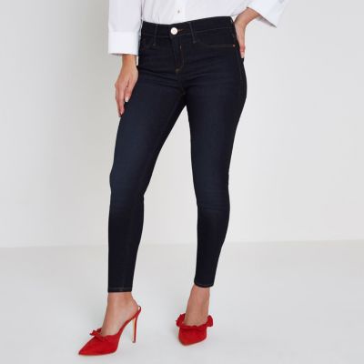 Petite – Molly – Jegging skinny bleu foncé