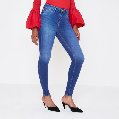 Bright blue wash Molly jeggings