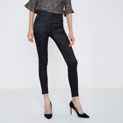 Amelie – Jean super skinny noir enduit