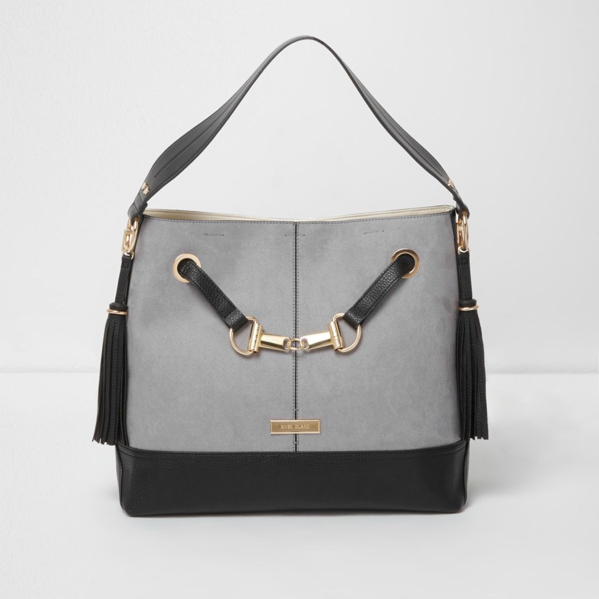 black and grey handbag 852982