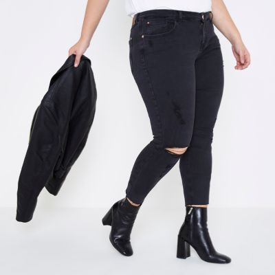 Plus – Alannah – Schwarze Skinny Jeans