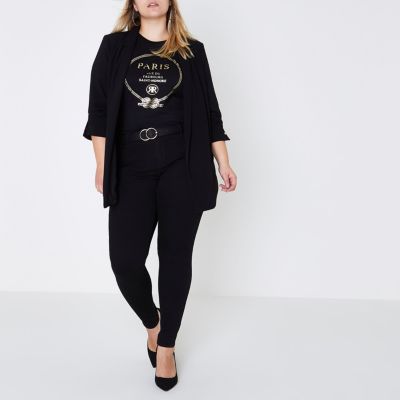 Plus black skinny Molly jeggings