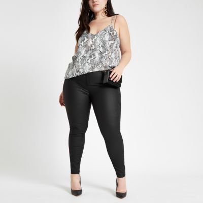 Plus – Molly – Jegging enduit noir