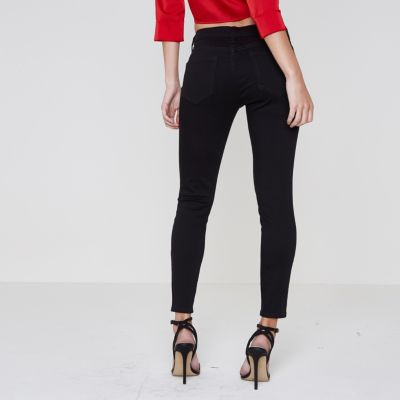 Petite black Amelie super skinny jeans