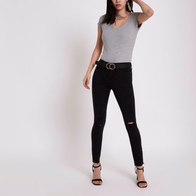 Black washed Molly distressed jeggings