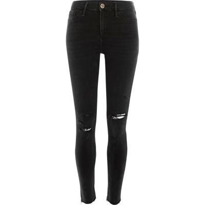 Black washed Molly distressed jeggings