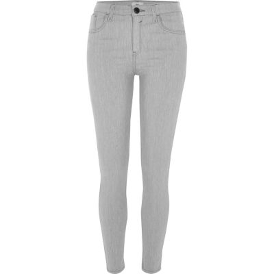 Amelie - Jean super skinny délavage gris clair