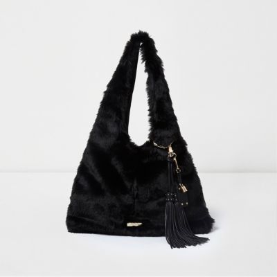 faux fur bag river island