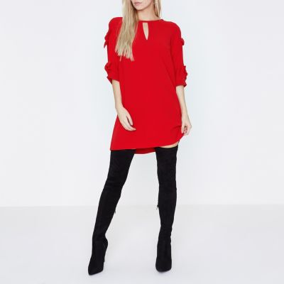 Robe Petite droite avec manche à nœud