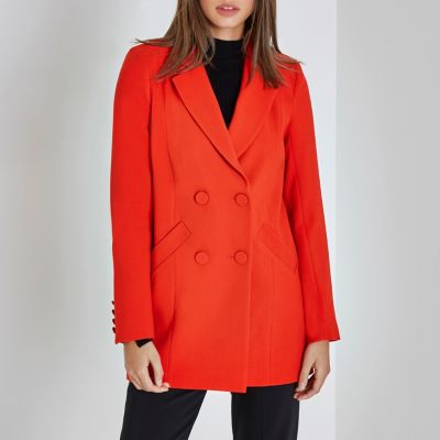 Red double breasted jacket