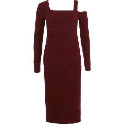 Bodycon-Kleid in Bordeaux