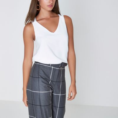 White double strap cross back vest