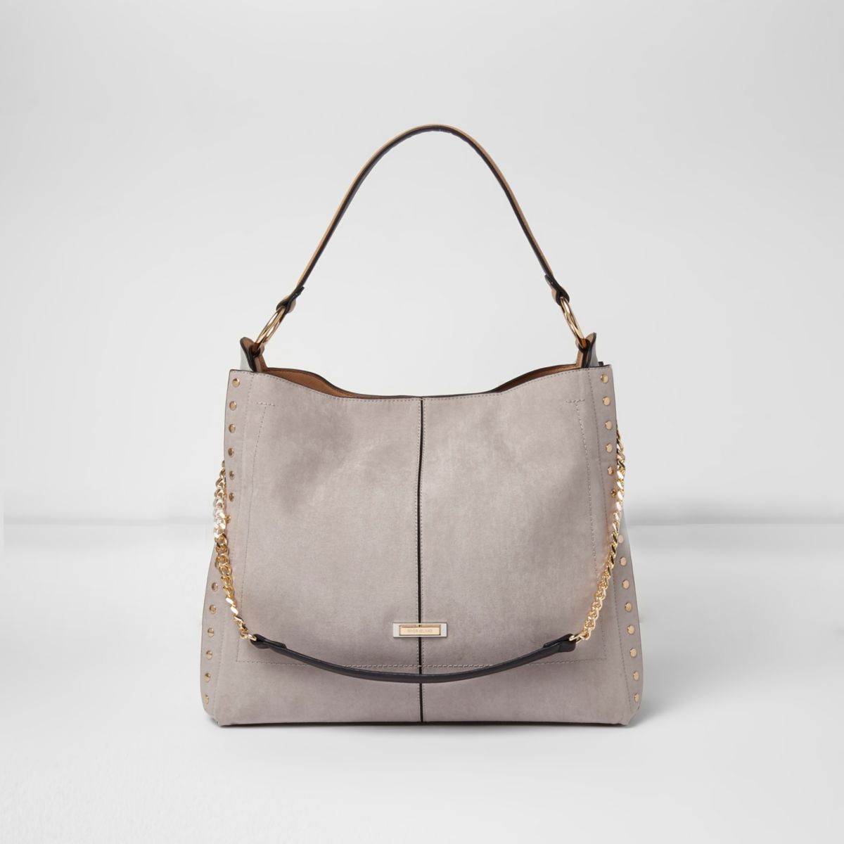 Lyst River island Khaki Snake Detail Tote Bag in Natural