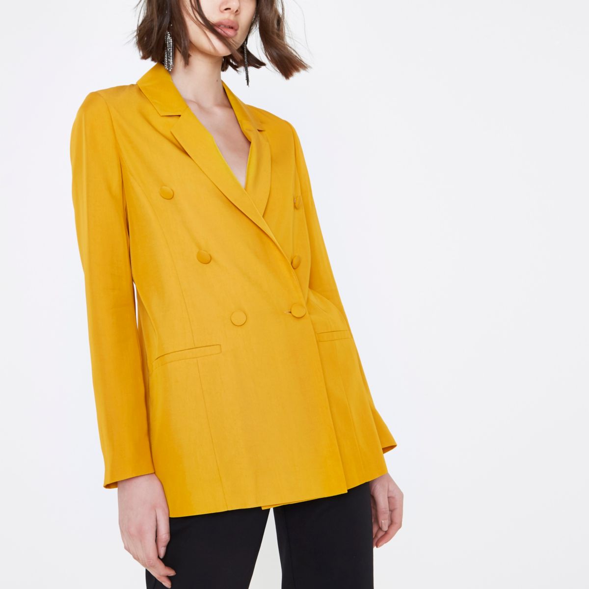 Hot sale women blazer feminino black yellow red blazer new