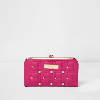 Sac à Cordon River Island – Fausse Fourrure Rose Pailletée, Femme, Neuf Avec étiquettes