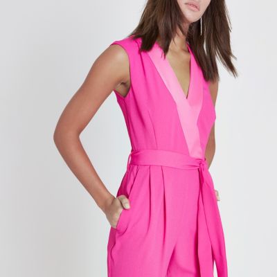 river island pink jumpsuit