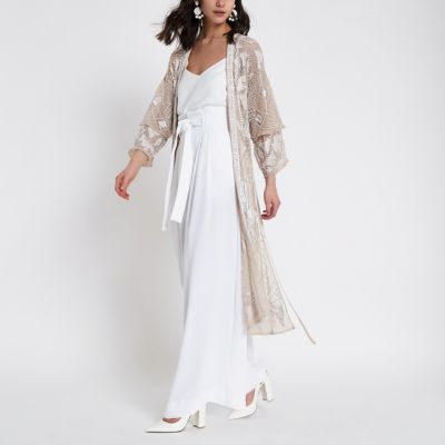 river island embellished maxi kimono