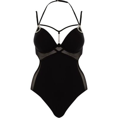 river island black swimsuit