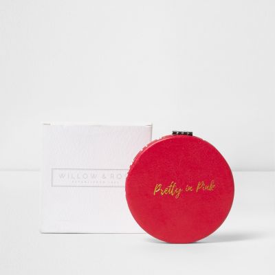 Willow & Rose pink cosmetic mirror