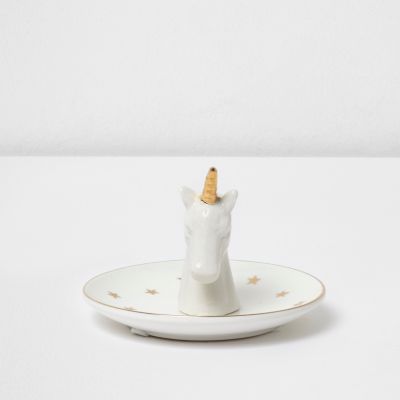 White Sass & Belle unicorn jewellery tray