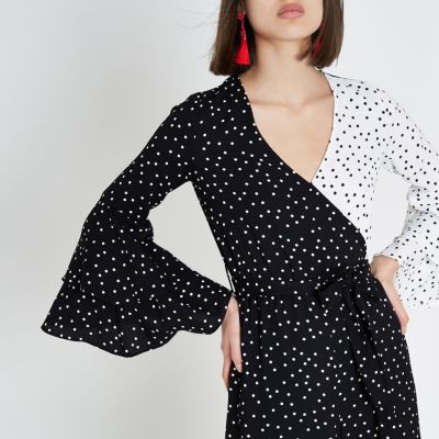 river island polka dot jumpsuit