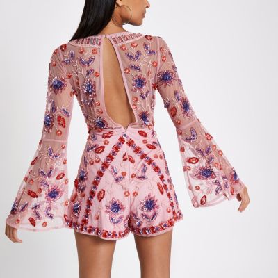 river island sequin playsuit