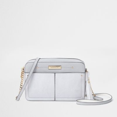 river island grey cross body bag
