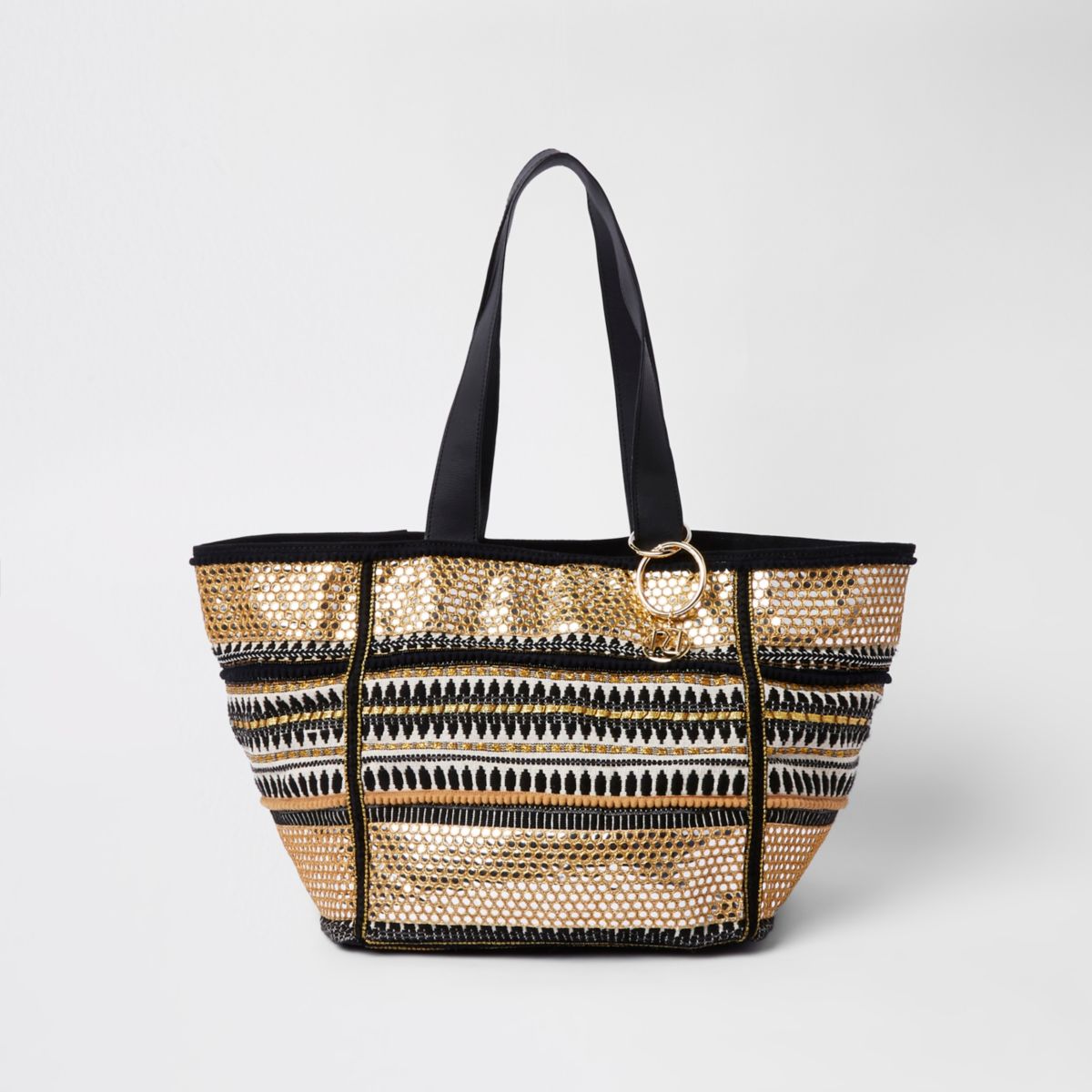 Black And Gold Tote Handbags