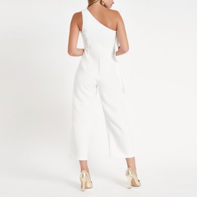 frill one shoulder jumpsuit