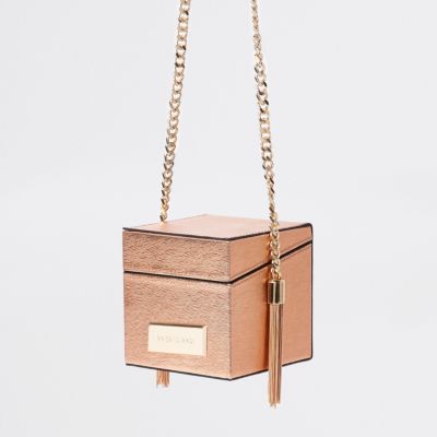 rose gold box bag