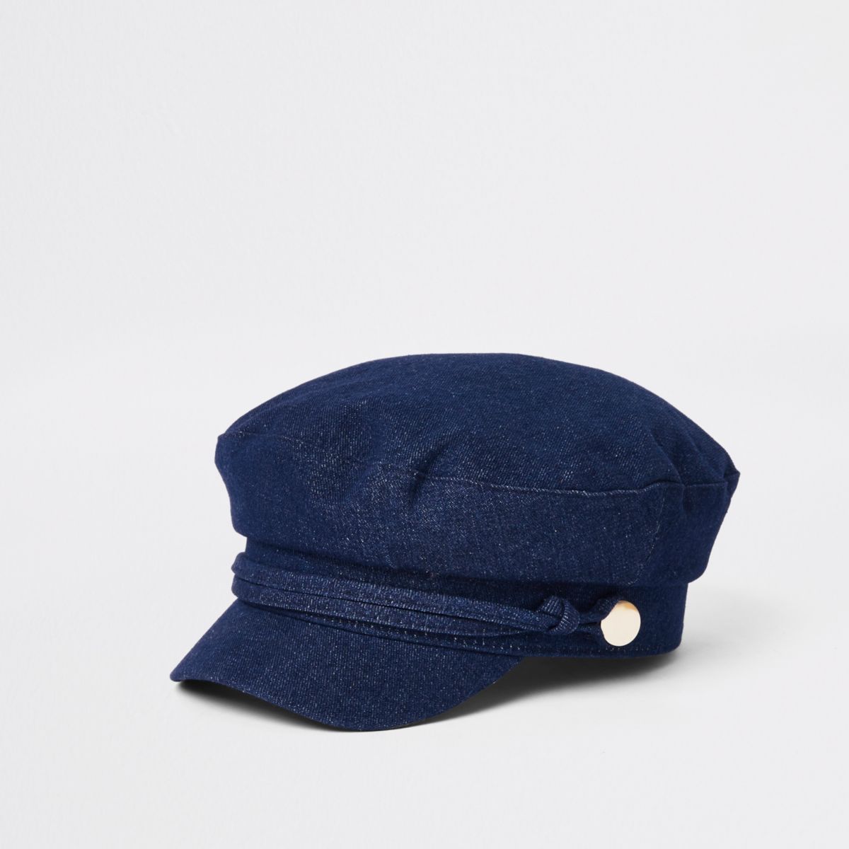 Dark blue denim baker boy hat - Hats - Accessories - women