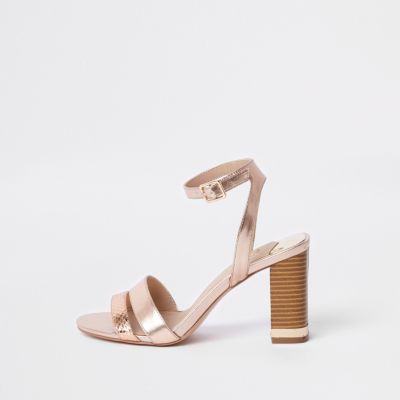 river island rose gold sandals