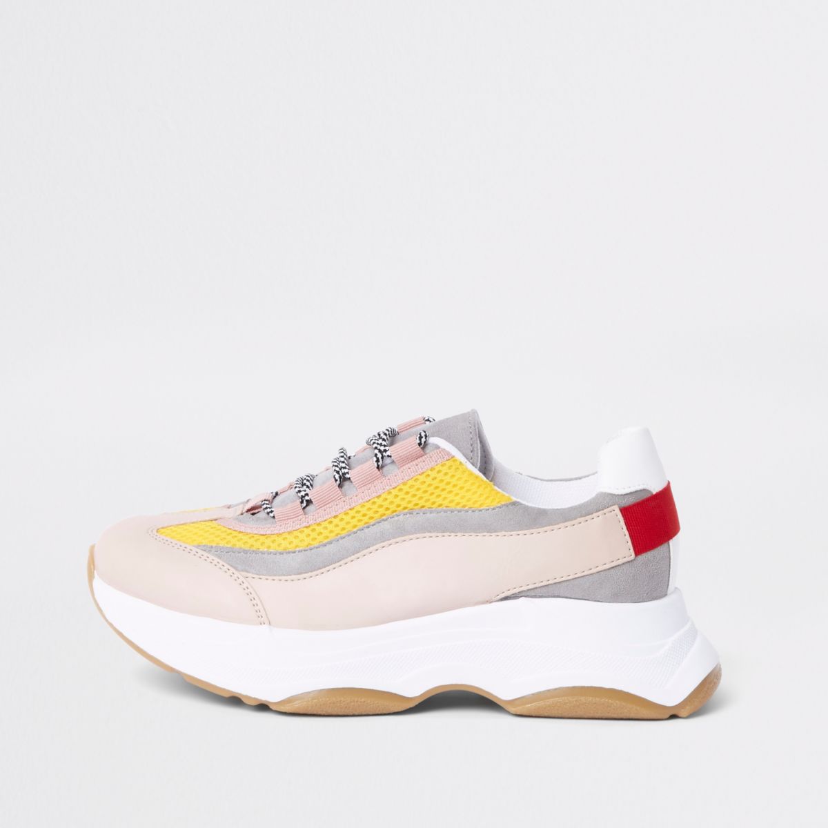 river island chunky lace up trainers