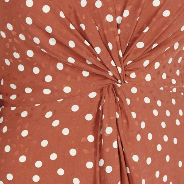 river island polka dot dress brown