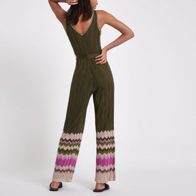 river island khaki jumpsuit