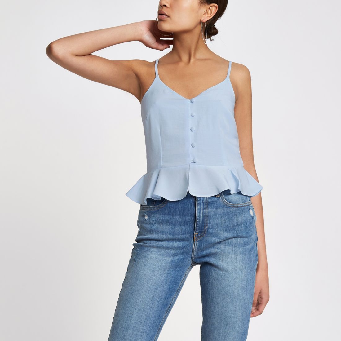 River island best sale peplum cami