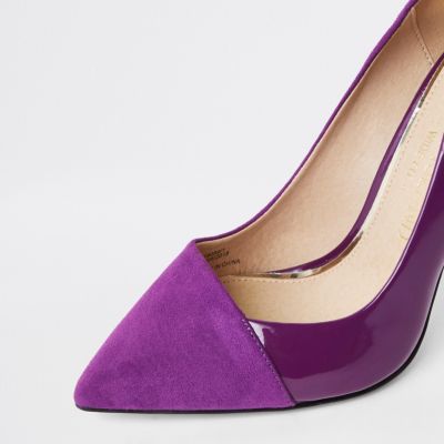 purple court shoes wide fit