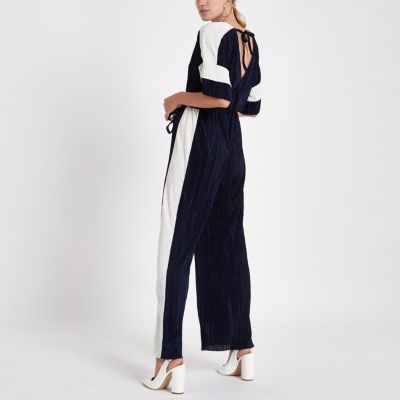 river island navy jumpsuit
