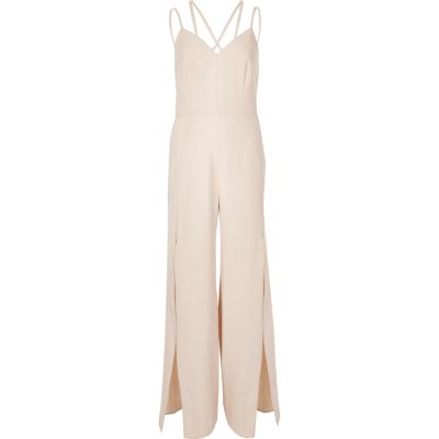 river island cream jumpsuit