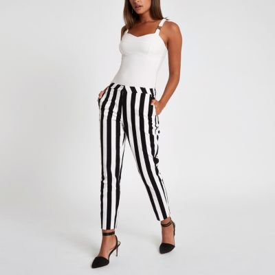 white striped trousers womens