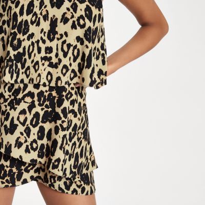 river island leopard print playsuit